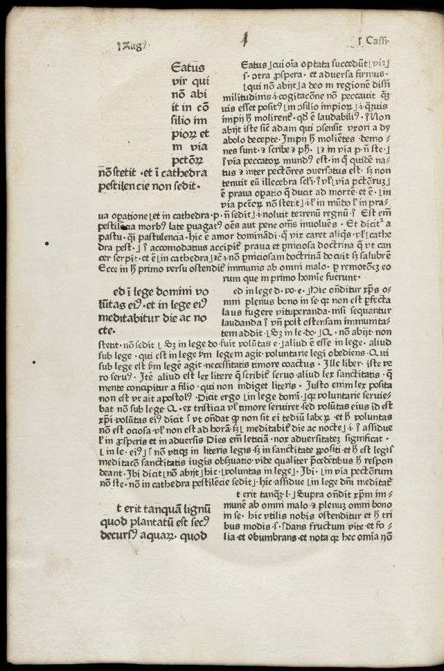 Figure 3: Peter Lombard, Magna glosatura on Pauline Epistles: printed by J. Sensenschmidt and A. Frisner, Nuremberg, 1475–76.