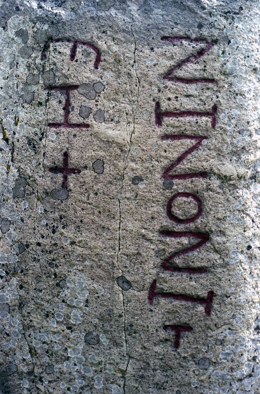 Figure 6: Close up of the Latin inscription.